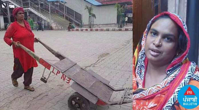 ਪਤੀ ਦੇ ਇਲਾਜ ਅਤੇ ਬੱਚੇ ਦੀ ਪੜ੍ਹਾਈ ਲਈ ਔਰਤ ਕਰ ਰਹੀ ਕੁਲੀ ਦਾ ਕੰਮ, ਹੱਥ ਫੈਲਾਉਣ ਨਾਲੋਂ ਮਿਹਨਤ ਅਤੇ ਹੱਕ ਦੀ ਕਮਾਈ ਖਾਣਾ ਪਸੰਦ