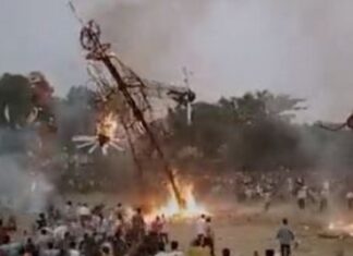 ਰਾਵਣ ਦੀਆਂ ਅਸਥੀਆਂ ਚੁੱਕਣ ਗਏ ਲੋਕਾਂ ‘ਤੇ ਡਿੱਗਿਆ ਸੜਦਾ ਪੁਤਲਾ, ਕਈ ਜ਼ਖਮੀ