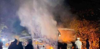 ਬਠਿੰਡਾ ‘ਚ ਹਾਦਸਾ : ਮੋਟਰਸਾਈਕਲ ਨਾਲ ਟੱਕਰ ਮਗਰੋਂ ਬੱਸ ਨੂੰ ਲੱਗੀ ਭਿਆਨਕ ਅੱਗ, ਦਿਓਰ-ਭਰਜਾਈ ਜ਼ਿੰਦਾ ਸੜੇ