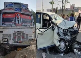 ਦਰਦਨਾਕ ਹਾਦਸਾ ! ਟਰੱਕ ਅਤੇ ਕਾਰ ਦੀ ਆਹਮੋ-ਸਾਹਮਣੇ ਟੱਕਰ ‘ਚ 2 ਔਰਤਾਂ ਦੀ ਮੌਤ, 4 ਗੰਭੀਰ ਜ਼ਖਮੀ
