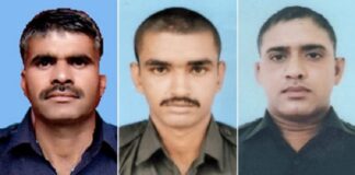 ਗਸ਼ਤ ਦੌਰਾਨ ਖੱਡ ‘ਚ ਡਿੱਗਿਆ ਆਰਮੀ ਵਾਹਨ, 3 ਜਵਾਨ ਸ਼ਹੀਦ