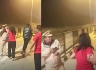 ਕਾਰ ਦੀ ਸਾਈਡ ਨੂੰ ਲੈ ਕੇ ਨਸ਼ੇ ‘ਚ ਟੱਲੀ ਲੜਕੀ ਦਾ ਹਾਈਵੋਲਟੇਜ ਡਰਾਮਾ, ਕੀਤਾ ਰੋਡ ਜਾਮ, ਪੁਲਿਸ ਨੂੰ ਕੱਢੀਆਂ ਗਾਲ੍ਹਾਂ