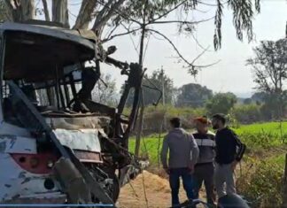 ਮੁਕੇਰੀਆਂ ‘ਚ ਨਿੱਜੀ ਬੱਸ ਦਰੱਖਤ ਨਾਲ ਟਕਰਾਈ, ਕਈ ਸਵਾਰੀਆਂ ਦੇ ਲੱਗੀਆਂ ਗੰਭੀਰ ਸੱਟਾਂ, ਹਸਪਤਾਲ ਦਾਖਲ