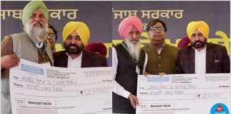 CM ਮਾਨ ਨੇ ਕਿਸਾਨਾਂ ਨੂੰ ਬਰਸਾਤ ਨਾਲ ਖਰਾਬ ਹੋਈ ਫਸਲਾਂ ਦੇ ਦਿੱਤੇ ਚੈੱਕ