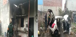 ਜਲੰਧਰ : ਸ਼ਾਰਟ-ਸਰਕਟ ਕਾਰਨ ਕਰਿਆਨੇ ਦੀ ਦੁਕਾਨ ‘ਚ ਲੱਗੀ ਅੱਗ, ਬਾਹਰ ਖੜ੍ਹੀ ਕਾਰ ਵੀ ਆਈ ਲਪੇਟ ‘ਚ