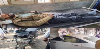 ਤੇਜ਼ ਰਫਤਾਰ ਕਾਰ ਈ-ਰਿਕਸ਼ਾ ਨੂੰ ਟੱਕਰ ਮਾਰਨ ਤੋਂ ਬਾਅਦ ਦੁਕਾਨ ‘ਚ ਵੜੀ, 2 ਜਣੇ ਗੰਭੀਰ