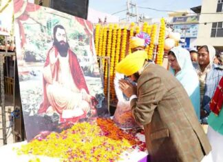 ਮੁੱਖ ਮੰਤਰੀ ਵੱਲੋਂ ਲੋਕਾਂ ਨੂੰ ਸ੍ਰੀ ਗੁਰੂ ਰਵਿਦਾਸ ਜੀ ਦੇ ਦਰਸਾਏ ਮਾਰਗ ‘ਤੇ ਚੱਲ ਕੇ ਸਮਾਜਿਕ ਬੁਰਾਈਆਂ ਜੜ੍ਹੋਂ ਖ਼ਤਮ ਕਰਨ ਦਾ ਸੱਦਾ