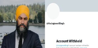ਕੈਨੇਡਾ ਵਾਸੀ ਜਗਮੀਤ ਸਿੰਘ ਦਾ ਟਵਿਟਰ ਅਕਾਊਂਟ ਭਾਰਤ ‘ਚ ਹੋਇਆ ਬੰਦ