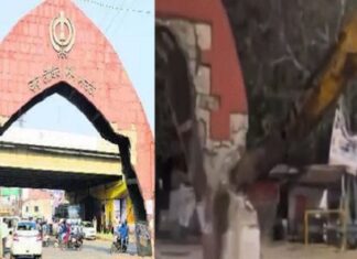 ਲੁਧਿਆਣਾ ‘ਚ NHAI ਨੇ ਗੁਰੂ ਗੋਬਿੰਦ ਸਿੰਘ ਮਾਰਗ ਦਾ ਤੋੜਿਆ ਗੇਟ : SGPC ਭੜਕੀ; ਕਿਹਾ – ਤੋੜਨ ਸਮੇਂ ਗੁਰੂ ਦਾ ਨਾਮ ਤੇ ਖੰਡਾ ਸਾਹਿਬ ਨਾ ਉਤਾਰ ਕੇ ਬੇਅਦਬੀ ਕੀਤੀ