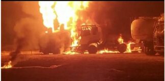 ਸੰਗਰੂਰ : ਢਾਬੇ ‘ਤੇ ਖੜ੍ਹੇ ਤੇਲ ਦੇ ਟੈਂਕਰਾਂ ਨੂੰ ਲੱਗੀ ਭਿਆਨਕ ਅੱਗ, ਜਾਨ ਬਚਾਉਣ ਲਈ ਲੱਗੀ ਭੱਜ-ਦੌੜ