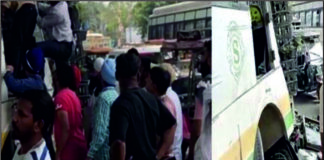 ਅੰਮ੍ਰਿਤਸਰ ‘ਚ ਚਲਦੀ ਬੱਸ ਦੀ ਬ੍ਰੇਕ ਫੇਲ, ਸਵਾਰੀਆਂ ਨਾਲ ਭਰੀ ਖੰਭੇ ‘ਚ ਵੱਜੀ