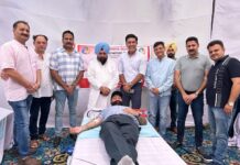 BLOOD DONATION IS A REAL SERVICE OF HUMANITY- SUKHDEV SINGH