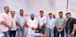 BLOOD DONATION IS A REAL SERVICE OF HUMANITY- SUKHDEV SINGH