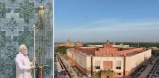 PM ਮੋਦੀ ਨੇ ਨਵੀਂ ਸੰਸਦ ਦਾ ਕੀਤਾ ਉਦਘਾਟਨ, ਲੋਕ ਸਭਾ ‘ਚ ਸਥਾਪਿਤ ਕੀਤਾ ‘ਸੇਂਗੋਲ’