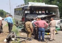 ਸ੍ਰੀ ਅਨੰਦਪੁਰ ਸਾਹਿਬ : ਬੱਸ ਤੇ ਟਰੈਕਟਰ ਦੀ ਭਿਆਨਕ ਟੱਕਰ, ਅੱਧੀ ਦਰਜਨ ਤੋਂ ਵੱਧ ਸਵਾਰੀਆਂ ਜ਼ਖ਼ਮੀ