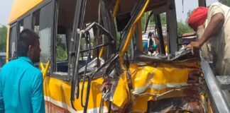 ਬ੍ਰੇਕਿੰਗ : ਜਗਰਾਓਂ ‘ਚ ਸਕੂਲ ਬੱਸ ਤੇ PRTC ਦੀ ਭਿਆਨਕ ਟੱਕਰ, 12 ਵਿਦਿਆਰਥੀ ਜ਼ਖਮੀ