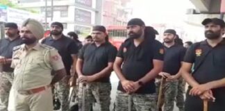 ਘੱਲੂਘਾਰੇ ਨੂੰ ਲੈ ਕੇ ਮੋਗਾ ਪੁਲਿਸ ਹਾਈ ਐਲਰਟ ‘ਤੇ, ਸ਼ਹਿਰ ‘ਚ ਕੱਢਿਆ ਫਲੈਗ ਮਾਰਚ