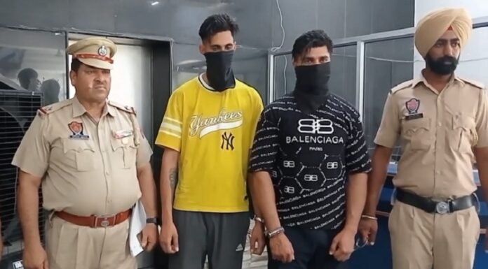 ਮੋਗਾ : ਨਾਜਾਇਜ਼ ਹਥਿਆਰਾਂ ਸਣੇ ਗੈਂਗਸਟਰ ਗੋਲਡੀ ਬਰਾੜ ਦੇ ਦੋ ਸਾਥੀ ਗ੍ਰਿਫਤਾਰ, ਪਰਚਾ ਦਰਜ