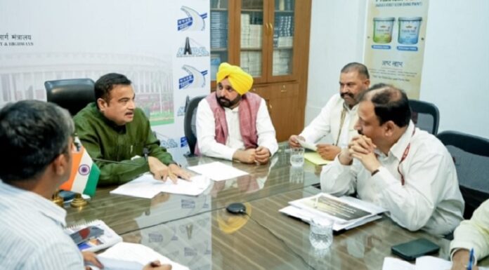 ਕੇਂਦਰੀ ਮੰਤਰੀ ਗਡਕਰੀ ਨੇ ਮੰਨੀ CM ਮਾਨ ਦੀ ਮੰਗ, ਜਲਦੀ ਪੂਰਾ ਹੋਵੇਗਾ ਜਲੰਧਰ-ਹੁਸ਼ਿਆਰਪੁਰ ਸੜਕ ਦਾ ਕੰਮ