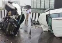 ਲੁਧਿਆਣਾ : ਓਵਰਬ੍ਰਿਜ ‘ਤੇ ਕਾਰਾਂ ਦੀ ਹੋਈ ਭਿਆਨਕ ਟੱਕਰ, 3 ਲੋਕ ਗੰਭੀਰ ਜ਼ਖਮੀ