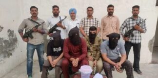 ਲਾਰੈਂਸ ਤੇ ਗੋਲਡੀ ਬਰਾੜ ਗੈਂਗ ਦੇ 4 ਗੁਰਗੇ ਹਥਿਆਰਾਂ ਸਣੇ ਕਾਬੂ