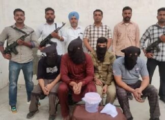 ਲਾਰੈਂਸ ਤੇ ਗੋਲਡੀ ਬਰਾੜ ਗੈਂਗ ਦੇ 4 ਗੁਰਗੇ ਹਥਿਆਰਾਂ ਸਣੇ ਕਾਬੂ