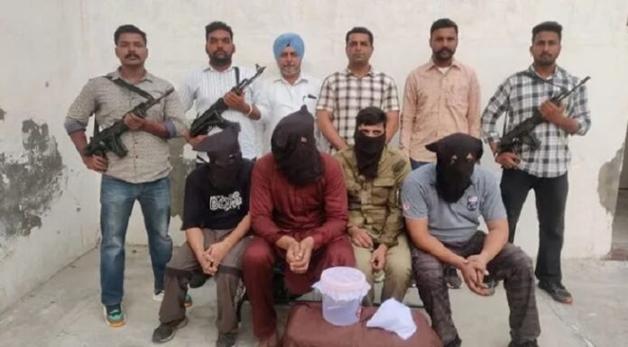 ਲਾਰੈਂਸ ਤੇ ਗੋਲਡੀ ਬਰਾੜ ਗੈਂਗ ਦੇ 4 ਗੁਰਗੇ ਹਥਿਆਰਾਂ ਸਣੇ ਕਾਬੂ