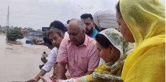 ਕੈਪਟਨ ਪਰਿਵਾਰ ਨੇ ਘੱਗਰ ਦਰਿਆ ਦੇ ਕਹਿਰ ਤੋਂ ਬਚਾਅ ਲਈ ਚੜ੍ਹਾਇਆ ਨੱਥ-ਚੂੜਾ