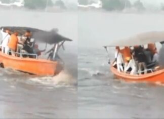 ਵਾਲ਼-ਵਾਲ਼ ਬਚੇ ਭਗਵੰਤ ਮਾਨ, ਪਾਣੀ ‘ਚ ਡਗ ਮਗਾਈ CM ਦੀ ਕਿਸ਼ਤੀ, ਲੋੜੋਂ ਵੱਧ ਹੋ ਗਏ ਸਨ ਸਵਾਰ