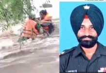 ਜੰਮੂ-ਕਸ਼ਮੀਰ : ਡੋਗਰਾ ਨਾਲੇ ‘ਚ ਆਏ ਹੜ੍ਹ ‘ਚ ਭਾਰਤੀ ਫੌਜ ਦਾ ਨਾਇਬ ਸੂਬੇਦਾਰ ਤੇ ਇਕ ਜਵਾਨ ਰੁੜ੍ਹਿਆ