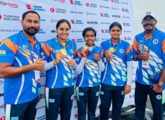 ਮੁੱਖ ਮੰਤਰੀ ਵੱਲੋਂ ਪੈਰਿਸ ਵਿਖੇ ਤੀਰਅੰਦਾਜ਼ੀ ਦੇ ਵਿਸ਼ਵ ਕੱਪ ਵਿੱਚ ਸੋਨ ਤਮਗਾ ਜਿੱਤਣ ਵਾਲੀ ਭਾਰਤੀ ਟੀਮ ਦੀਆਂ ਖਿਡਾਰਨਾਂ ਨੂੰ ਵਧਾਈ