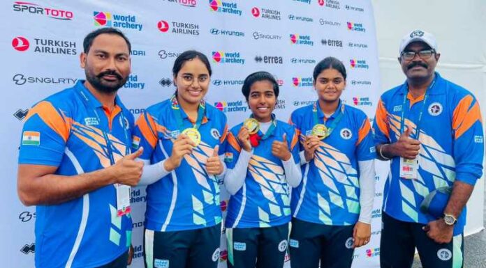 ਮੁੱਖ ਮੰਤਰੀ ਵੱਲੋਂ ਪੈਰਿਸ ਵਿਖੇ ਤੀਰਅੰਦਾਜ਼ੀ ਦੇ ਵਿਸ਼ਵ ਕੱਪ ਵਿੱਚ ਸੋਨ ਤਮਗਾ ਜਿੱਤਣ ਵਾਲੀ ਭਾਰਤੀ ਟੀਮ ਦੀਆਂ ਖਿਡਾਰਨਾਂ ਨੂੰ ਵਧਾਈ