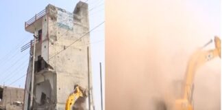 ਹਰਿਆਣਾ : ਨੂਹ ‘ਚ ਹੋਈ ਹਿੰਸਾ ਦੌਰਾਨ ਜਿੱਥੋਂ ਵਰ੍ਹੇ ਸੀ ਪੱਥਰ, ਪ੍ਰਸ਼ਾਸਨ ਨੇ ਉਹ ਚਾਰ ਮੰਜ਼ਿਲਾ ਇਮਾਰਤ ਕੀਤੀ ਤਹਿਸ-ਨਹਿਸ