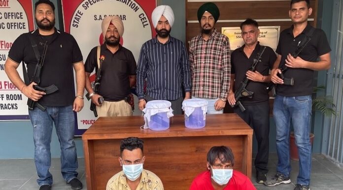 ਫਿਰੌਤੀ ਰੈਕੇਟ ਦਾ ਪਰਦਾਫਾਸ਼, ਲਾਰੈਂਸ ਗੈਂਗ ਦੇ ਦੋ ਕਾਰਕੁਨ ਕਾਬੂ; ਦੋ ਪਿਸਤੌਲ ਵੀ ਕੀਤੇ ਬਰਾਮਦ