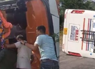 ਨੰਗਲ ‘ਚ ਸਕੂਲੀ ਬੱਚਿਆਂ ਨਾਲ ਭਰੀ ਬੱਸ ਦੀ ਹੋਈ ਬ੍ਰੇਕ ਫੇਲ; ਪਲਟਣ ਨਾਲ ਬੱਚੇ ਹੋਏ ਗੰਭੀਰ ਜ਼ਖਮੀ