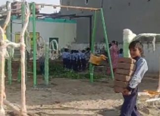 ਫਿਰੋਜ਼ਪੁਰ : ਸਵੇਰ ਦੀ ਪ੍ਰਾਰਥਨਾ ਵੇਲੇ ਸਕੂਲ ‘ਚ ਇੱਟਾਂ ਚੁੱਕਦੇ ਨਜ਼ਰ ਆਏ ਮਾਸੂਮ ਬੱਚੇ, ਵੀਡੀਓ ਵਾਇਰਲ