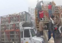 ਹਾਈਵੇ ‘ਤੇ ਐਕਸੀਡੈਂਟ ਮਗਰੋਂ ਲੋਕ ਬੋਰੀਆਂ ‘ਚ ਪਾ ਕੇ ਲੈ ਗਏ ਮੁਰਗੀਆਂ, ਮਦਦ ਦੀ ਥਾਂ ਪਿੰਜਰੇ ‘ਚੋਂ ਮੁਰਗੇ ਕੱਢਦੇ ਨਜ਼ਰ ਆਏ ਰਾਹਗੀਰ