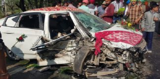 ਮਾਨਸਾ : ਲਾੜੇ-ਲਾੜੀ ਦੀ ਕਾਰ ਦਾ ਥਾਰ ਨਾਲ ਭਿਆਨਕ ਹਾਦਸਾ, ਵਰਨਾ ਕਾਰ ਦੇ ਉਡੇ ਪਰਖੱਚੇ, ਚੀਕ-ਚਿਹਾੜੇ ‘ਚ ਬਦਲਿਆ ਖੁਸ਼ੀ ਦਾ ਮਾਹੌਲ