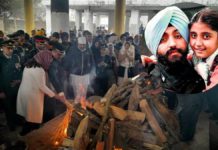 ਜਲੰਧਰ : ਲੈਫਟੀਨੈਂਟ ਕਰਨਲ ਕਰਨਬੀਰ ਸਿੰਘ ਦਾ ਅੰਤਿਮ ਸੰਸਕਾਰ, 19 ਸਾਲਾ ਧੀ ਗੁਨੀਤ ਨੇ ਦਿੱਤੀ ਚਿਖਾ ਨੂੰ ਅਗਨੀ
