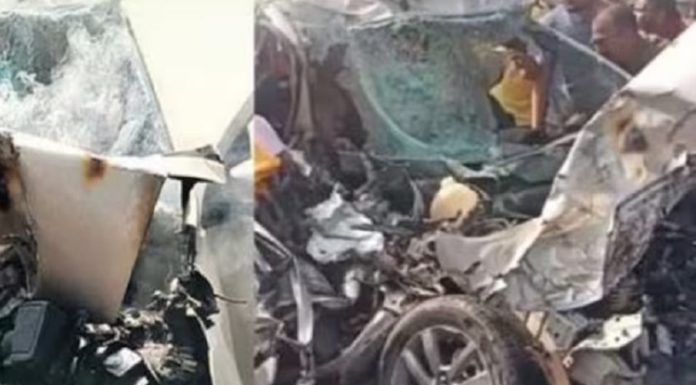 ਹੋਣੀ ਨੇ ਘੇਰੀ ਡੋਲੀ ਵਾਲੀ ਕਾਰ : ਵਿਆਹ ਤੋਂ ਵਾਪਸ ਆ ਰਹੀ ਕਾਰ ਨੂੰ ਟਰੱਕ ਨੇ ਮਾਰੀ ਟੱਕਰ, ਲਾੜਾ-ਲਾੜੀ, ਪਿਤਾ, ਭੈਣ ਤੇ ਜੀਜੇ ਦੀ ਮੌਤ