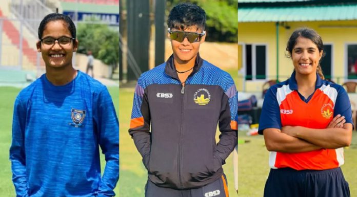 ਚੰਡੀਗੜ੍ਹ ਦੀਆਂ 3 ਖਿਡਾਰਣਾਂ ਨੂੰ ਮਹਿਲਾ ਕ੍ਰਿਕਟ ਪ੍ਰੀਮੀਅਰ ਲੀਗ ਲਈ ਕੀਤਾ ਸ਼ਾਰਟਲਿਸਟ