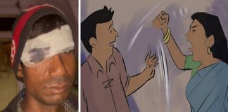 ਮੋਬਾਇਲ ਚਲਾ ਰਹੀ ਪਤਨੀ ਨੂੰ ਚਾਹ ਬਣਾਉਣ ਲਈ ਕਿਹਾ ਤਾਂ ਗੁੱਸੇ ‘ਚ ਪਤੀ ਦੀ ਅੱਖ ‘ਚ ਮਾ.ਰੀ ਕੈਂਚੀ