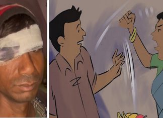 ਮੋਬਾਇਲ ਚਲਾ ਰਹੀ ਪਤਨੀ ਨੂੰ ਚਾਹ ਬਣਾਉਣ ਲਈ ਕਿਹਾ ਤਾਂ ਗੁੱਸੇ ‘ਚ ਪਤੀ ਦੀ ਅੱਖ ‘ਚ ਮਾ.ਰੀ ਕੈਂਚੀ