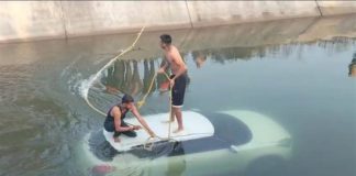 ਹੁਸ਼ਿਆਰਪੁਰ ‘ਚ ਵਾਪਰਿਆ ਹਾਦਸਾ : ਕਾਰ ਅੱਗੇ ਪਸ਼ੂ ਆਉਣ ਕਾਰਨ ਨਹਿਰ ‘ਚ ਡਿੱਗੀ ਕਾਰ; ਲੋਕਾਂ ਨੇ ਇੰਝ ਬਚਾਈ ਫੌਜੀ ਦੀ ਜਾਨ