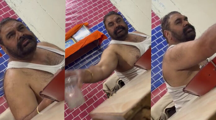 ਅੰਮ੍ਰਿਤਸਰ ਥਾਣੇ ‘ਚ ਪੁਲਿਸ ਵਾਲਾ ਲਗਾ ਰਿਹਾ ਸੀ ਪੈੱਗ, ਸ਼ਿਕਾਇਤ ਦਰਜ ਕਰਵਾਉਣ ਆਏ ਲੋਕਾਂ ਨੇ ਬਣਾ ਲਈ ਵੀਡੀਓ