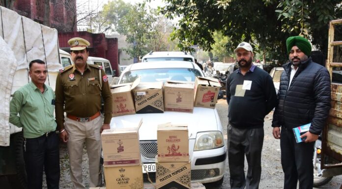 ਜਲੰਧਰ ਪੁਲਿਸ ਨੇ 14 ਸ਼ਰਾਬ ਦੀਆਂ ਪੇਟੀਆਂ ਸਮੇਤ 2 ਜਣੇ ਕੀਤੇ ਗ੍ਰਿਫਤਾਰ, ਕਾਰ ਰਾਹੀਂ ਕਰਦੇ ਸਨ ਡਲਿਵਰੀ