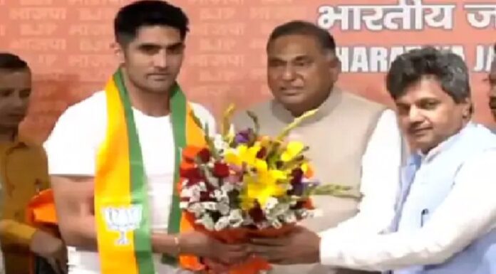 Loksabha Election : ਓਲੰਪੀਅਨ ਬਾਕਸਰ ਵਿਜੇਂਦਰ ਸਿੰਘ ਕਾਂਗਰਸ ਛੱਡ ਭਾਜਪਾ ‘ਚ ਹੋਏ ਸ਼ਾਮਲ, BJP ਵਲੋਂ ਲੜਨਗੇ ਚੋਣ