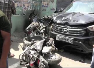 ਲੁਧਿਆਣਾ ‘ਚ ਤੇਜ਼ ਰਫਤਾਰ ਕਾਰ ਚਲਾ ਰਹੀ ਕੁੜੀ ਨੇ ਮਚਾਇਆ ਤਾਂਡਵ, ਮੋਟਰਸਾਈਕਲ ਸਵਾਰ 2 ਨੌਜਵਾਨਾਂ ਨੂੰ ਮਾਰੀ ਜ਼ਬਰਦਸਤ ਟੱਕਰ