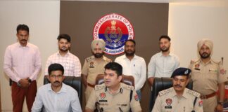 ਜਲੰਧਰ ਕਮਿਸ਼ਨਰੇਟ ਪੁਲਿਸ ਵੱਲੋਂ ਸੰਗਠਿਤ ਅਪਰਾਧ ਨੂੰ ਇੱਕ ਹੋਰ ਝਟਕਾ ਦਿੱਤਾ ਹੈ, ਲਖਬੀਰ ਲੰਡਾ ਗੈਂਗ ਦੇ ਪੰਜ ਖ਼ਤਰਨਾਕ ਗੈਂਗਸਟਰ ਹਥਿਆਰਾਂ ਸਮੇਤ ਗ੍ਰਿਫ਼ਤਾਰ