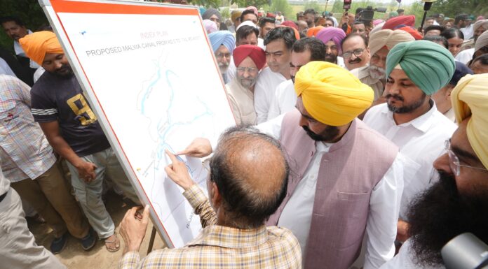 ਮੁੱਖ ਮੰਤਰੀ ਨੇ ਮਾਲਵਾ ਨਹਿਰ ਦੇ ਕੰਮ ਦਾ ਲਿਆ ਜਾਇਜ਼ਾ; ਆਜ਼ਾਦੀ ਤੋਂ ਬਾਅਦ ਪੰਜਾਬ ਵਿੱਚ ਬਣੇਗੀ ਪਹਿਲੀ ਨਹਿਰ